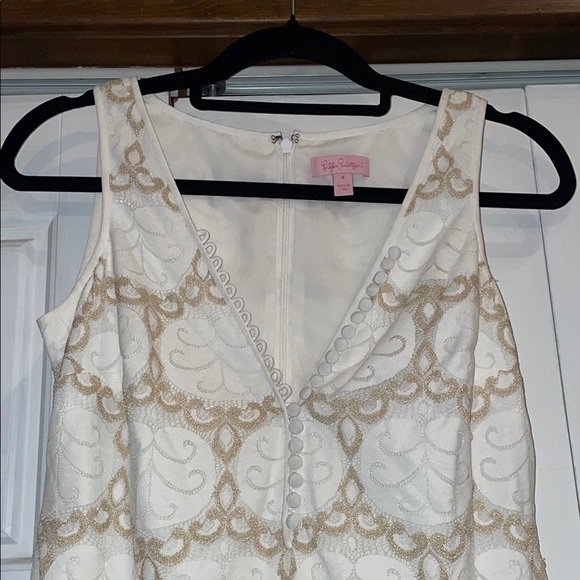 Lilly Pulitzer White Dress with Pink Tag - Picture 4 of 10